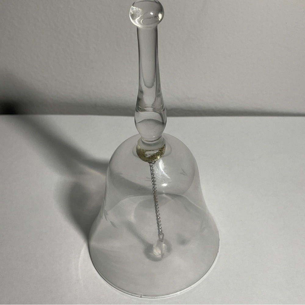 Princess House Heritage Handblown Bell Crystal Etched Floral Design